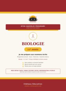 Château OYSS Biologie 11. sınıf kitap kapağı