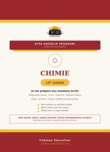 Château OYSS Chimie 10. sınıf kitap kapağı