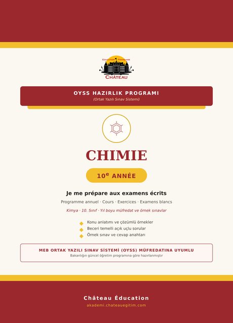Château OYSS Chimie 10. sınıf kitap kapağı