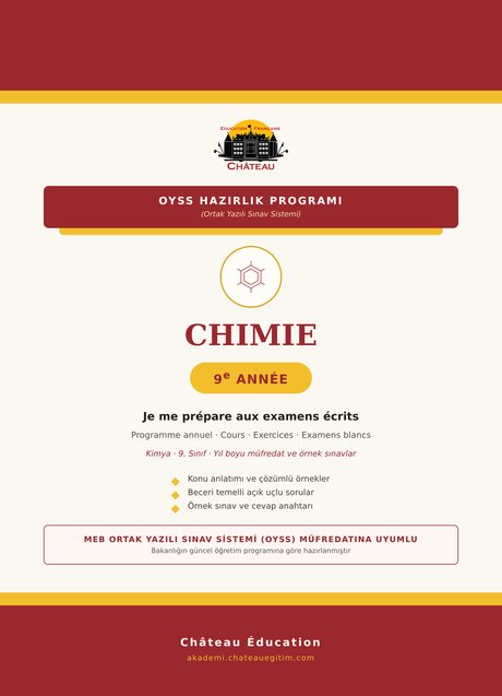 Château OYSS Chimie 9. sınıf kitap kapağı