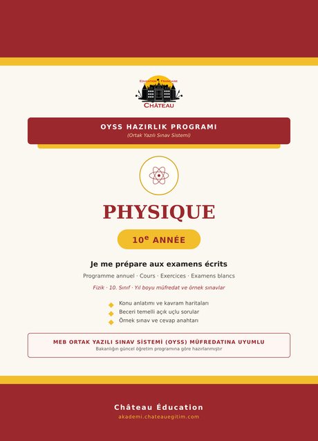 Château OYSS Physique 10. sınıf kitap kapağı