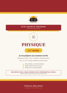 Château OYSS Physique 11. sınıf kitap kapağı