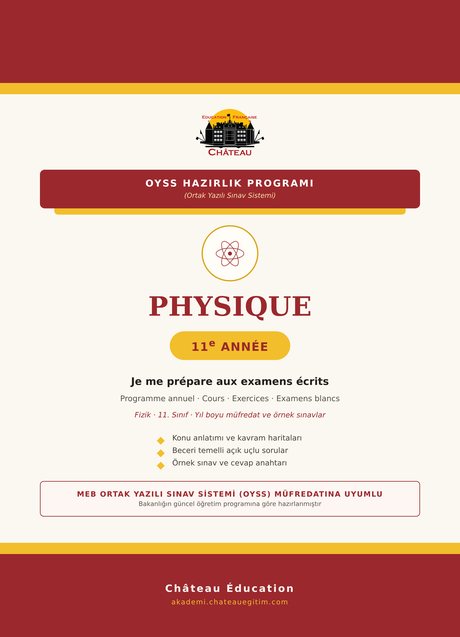 Château OYSS Physique 11. sınıf kitap kapağı
