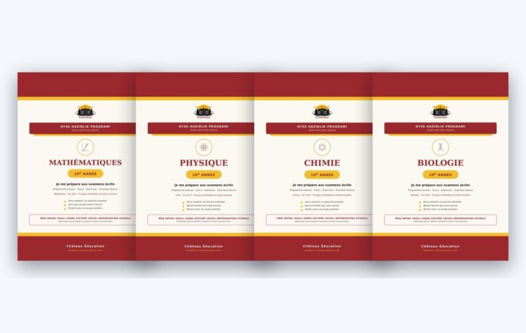 Château OYSS 10. sınıf tam set: Mathématiques, Physique, Chimie, Biologie kapakları